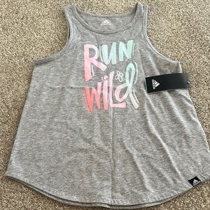 Adidas Gray Tank Top with Colorful Print